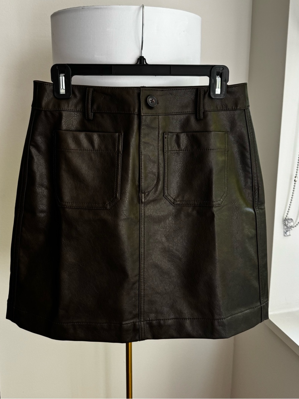 Brown Leather Skirt